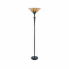 TF Dark Star Stained Glass Star Pattern Floor Lamp – Tiffany Style Uplighter for Living Rooms