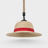 Straw hat pendant view 2