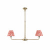 Zevatik Classic Ikat Patterned Fabric Chandelier - Metal Bracket Chandelier