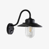 Trevanta Arched Arm Design Wall Light - Black Painted Sensor Lantern Style for Small Spaces