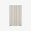 Duova Scalloped Wall Lamp - Antique Brass with Linen Fabric Suitable for Living Room and Bedroom