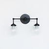 Two-Light Sconce - Double Head Glass Bathroom Wall Light