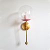 Modern Adjustable Wall Sconce - Brass & Glass Accent for Home Lighting