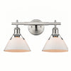 Industrial Two Light Vanity Wall Light - Metal Bathroom Mirror Wall Lights