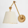 Foldray Scalloped Task Sconce - Leather Wall Light for Home