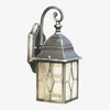Frostine Traditional Outdoor Wall Light - Leaded Water Glass Lantern for Porch and Patio Lighting