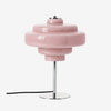 Koloro Glass Table Lamp - Retro Tiered Design with Chrome Base