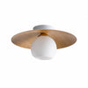 Domebora Vintage Style Dome Light Round Glass Flush Mount Lighting for Kitchen and Dining N05
