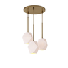 Talvior Sculptural Lighting - 3-Light Faceted Chandelier in Versatile Finishes | Explore Collection