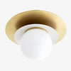 Artivo Layered Brass Globe Light – Versatile Opal Glass Ceiling or Wall Sconce for Stylish Spaces