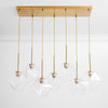 Talvior Luminous Geometric 7-Light Faceted Glass Chandelier