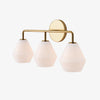 Merin Multi Head Dressing Table Wall Lamp - Metal And Glass Sculptural Lamp