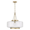 Modern Farmhouse Glass Cloche Pendant Light - Hammered Glass Pendant Light