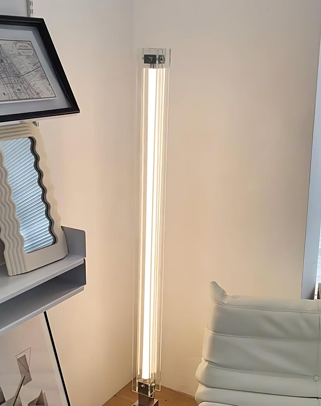 Industrial Style Minimalist Glass Floor Lamp