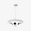 White soccer pendant chandelier finish