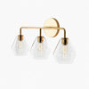 Merin Multi Head Dressing Table Wall Lamp - Metal And Glass Sculptural Lamp
