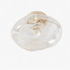 Lightail Flush Mount Ceiling Light - Iridescent Glass with Brass Base