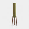 Khaki Green vintage fabric cylinder floor lamp