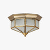 Braleen Antique Lantern Style Flush Ceiling Light – Frosted Glass Design for Living and Bedroom