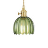 Japanese Retro Glass Flower Pendant Light