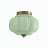 Eloise Retro Milk Glass Semi Flush Mount Ceiling Light