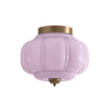 Eloise Retro Milk Glass Semi Flush Mount Ceiling Light