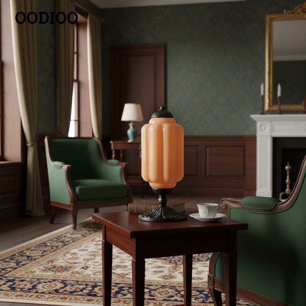 Eloise Vintage Glass Pumpkin Table Lamp