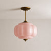 Antique Brass Green Glass Eloise Pendant Light