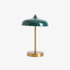 Rayla Vintage Brass Finish Table Lamp – Scalloped Glass Shade for Bedroom Accent