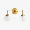 Two-Light Sconce - Double Head Glass Bathroom Wall Light