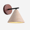 Modern Minimalist Tapered Travertine Wall Light