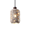 Barrel-shaped Travertine Cutout Pendant Lamp