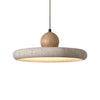 Modern Minimalist Travertine Frisbee Pendant Lamp