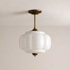 Antique Brass Green Glass Eloise Pendant Light