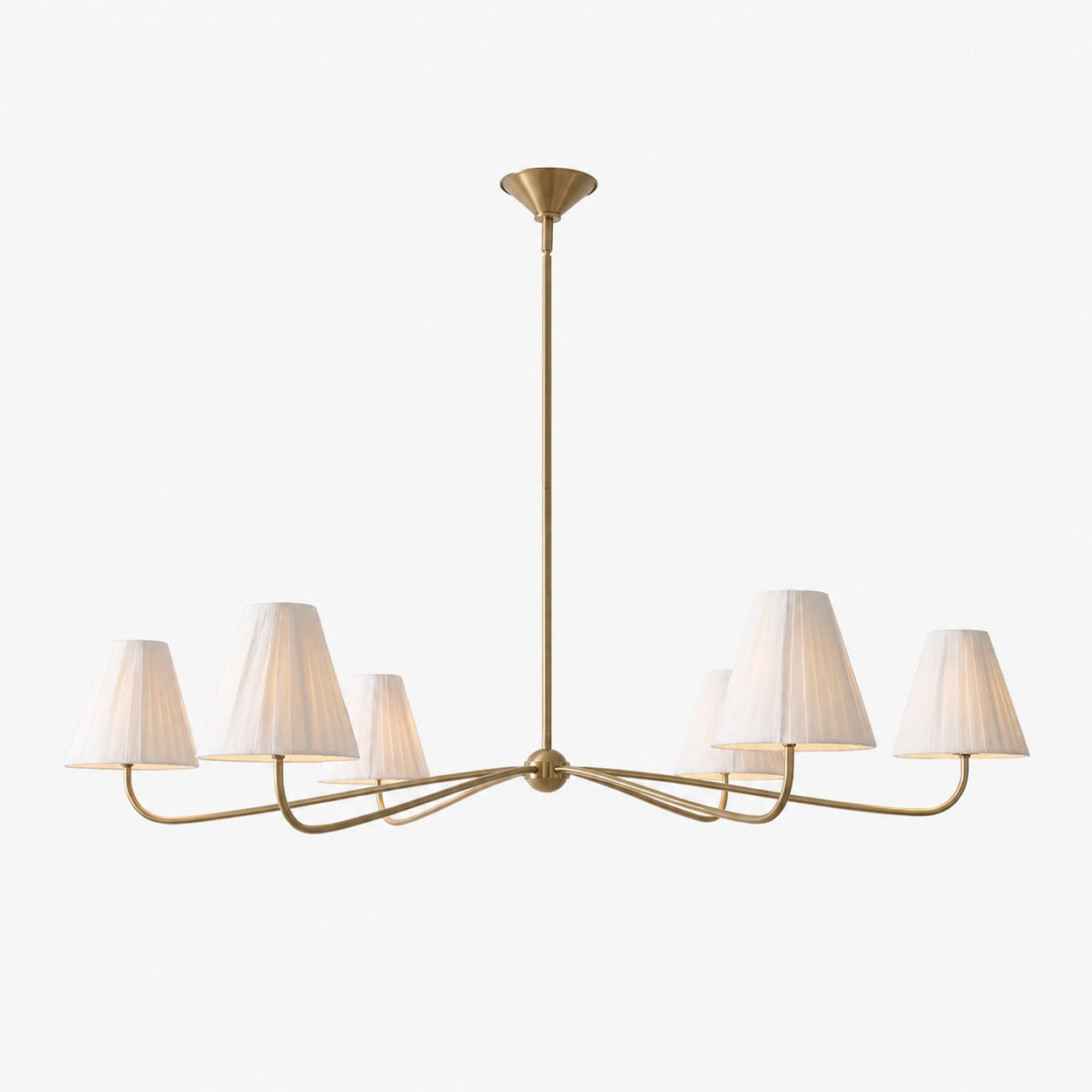 Fibura Metal Modern Linen Shade Linear Chandelier - Clean Lines