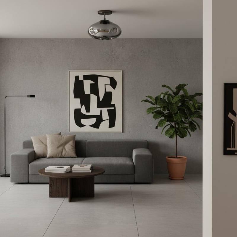 Glissora Reflective Glass Semi-Flush Ceiling Lamp – Sculptural Design, Versatile Finish for Hallways & Dining