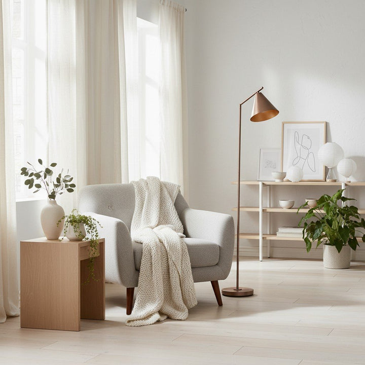 Oricone Modern Floor Task Lamp with Adjustable Arm – Cape Style Reading Light