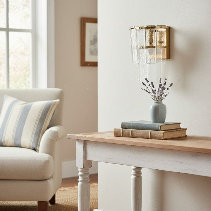 Lumvey Stylish Glass Wall Sconce - Modern Design Wall Light for Ambiance Hallways