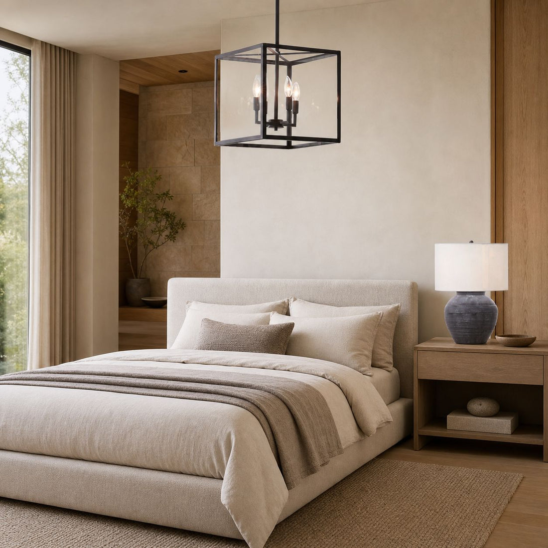 Ferrix Modern Outdoor Lantern Iron Pendant Lamp - Industial Glass Lighting Design