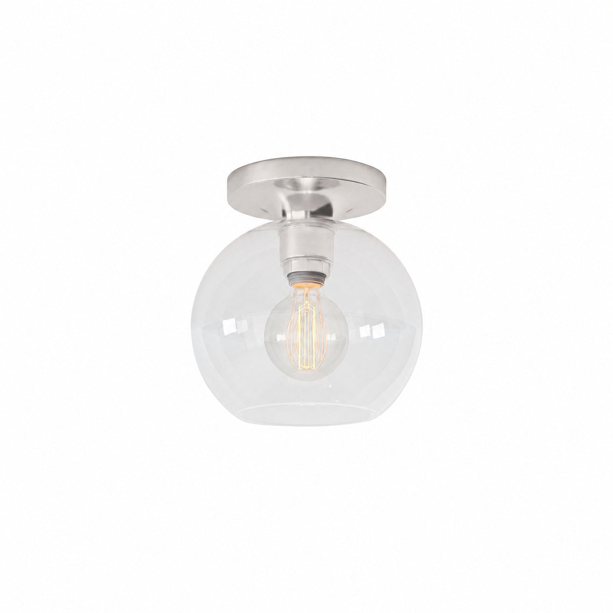 Selvion Modern Globe Pendant Light - Damp-Rated Bathroom Lighting - Luxe Glass Shade