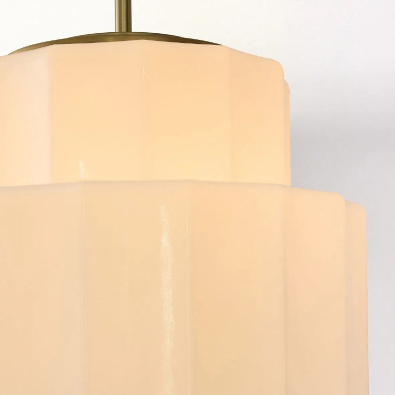 Vexrona Glass Pendant Lamp - Elegant Adjustable Metal Hanging Rod for Living Room and Bar