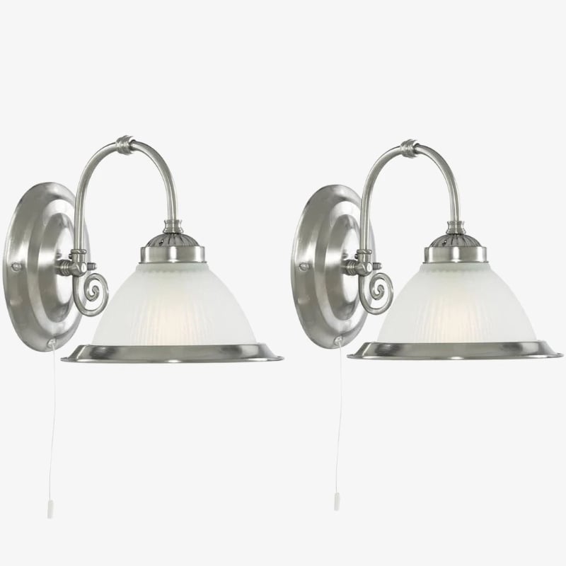 TF Vintora Ribbed Glass Wall Lamp - Industrial Bell Shape for Diner and Hallway