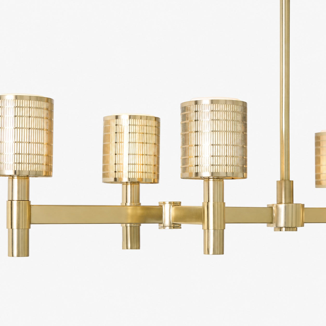 Galvia Champagne Bronze 6-Light Chandelier - Metal Adjustable