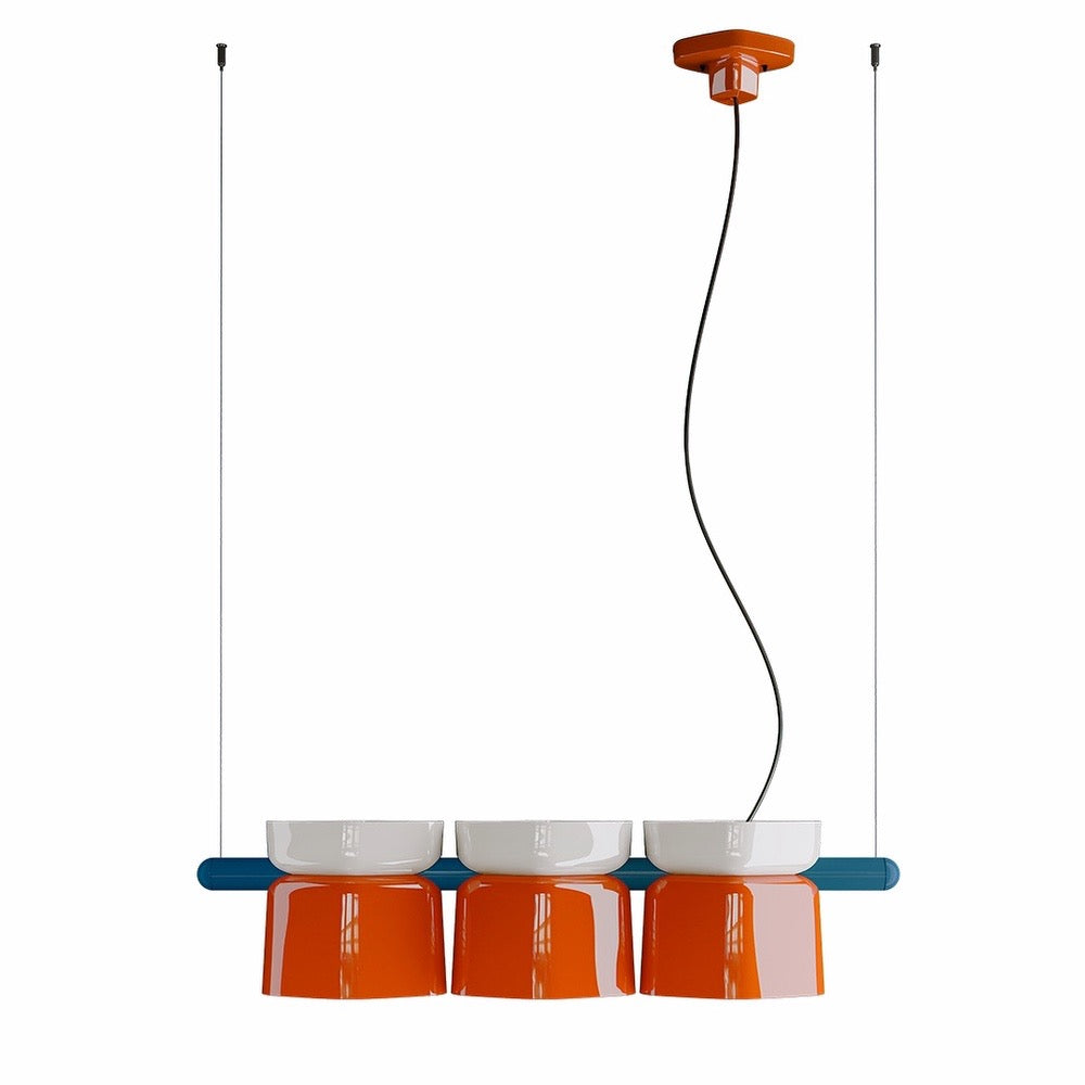 Charming Ceramic Pendant Light With Colorful Elements