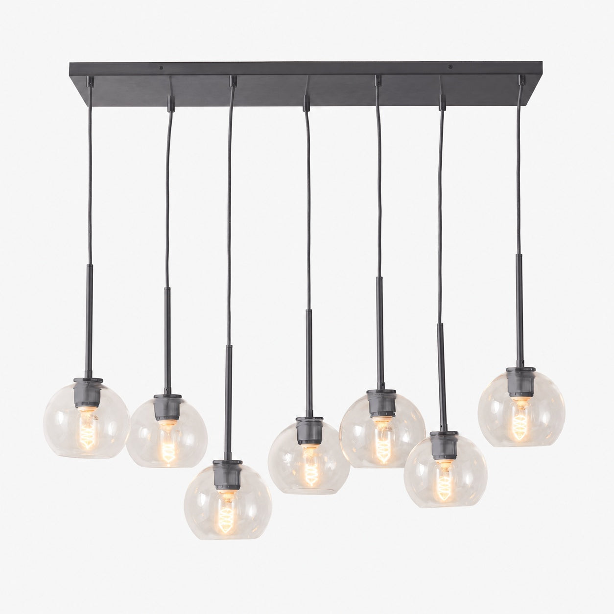 Selvion Elegant 7-Light Globe Chandelier – Glass Pendant Light