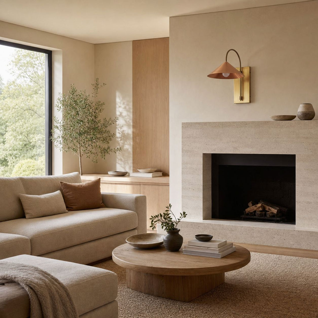 Conique Metal Minimalist Wall Sconce - Sculptural Brass Arch Light for Modern Interiors