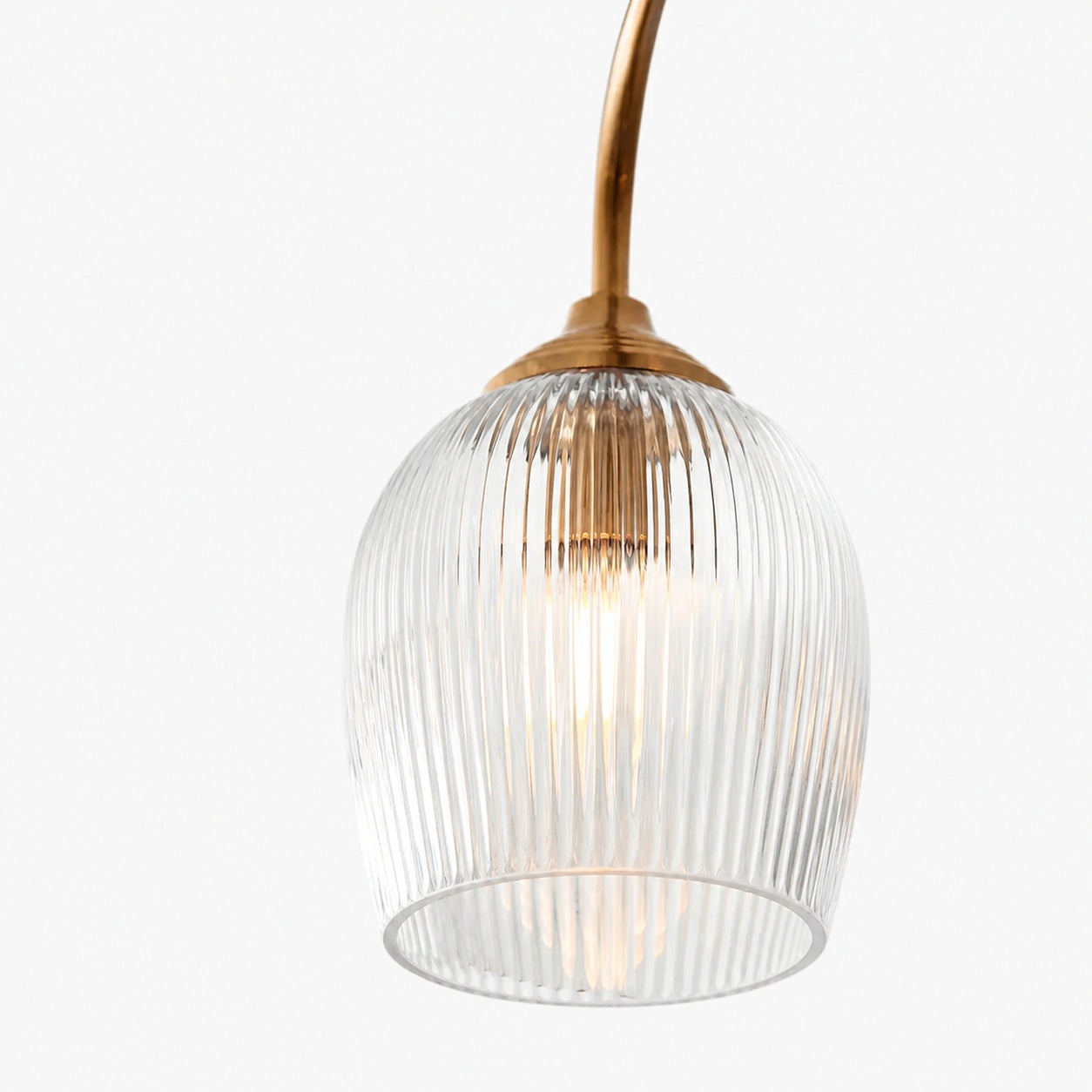 Brazara Multi-Light Glass Shade Pendant Lamp – Curved Metal Arms for Modern Homes