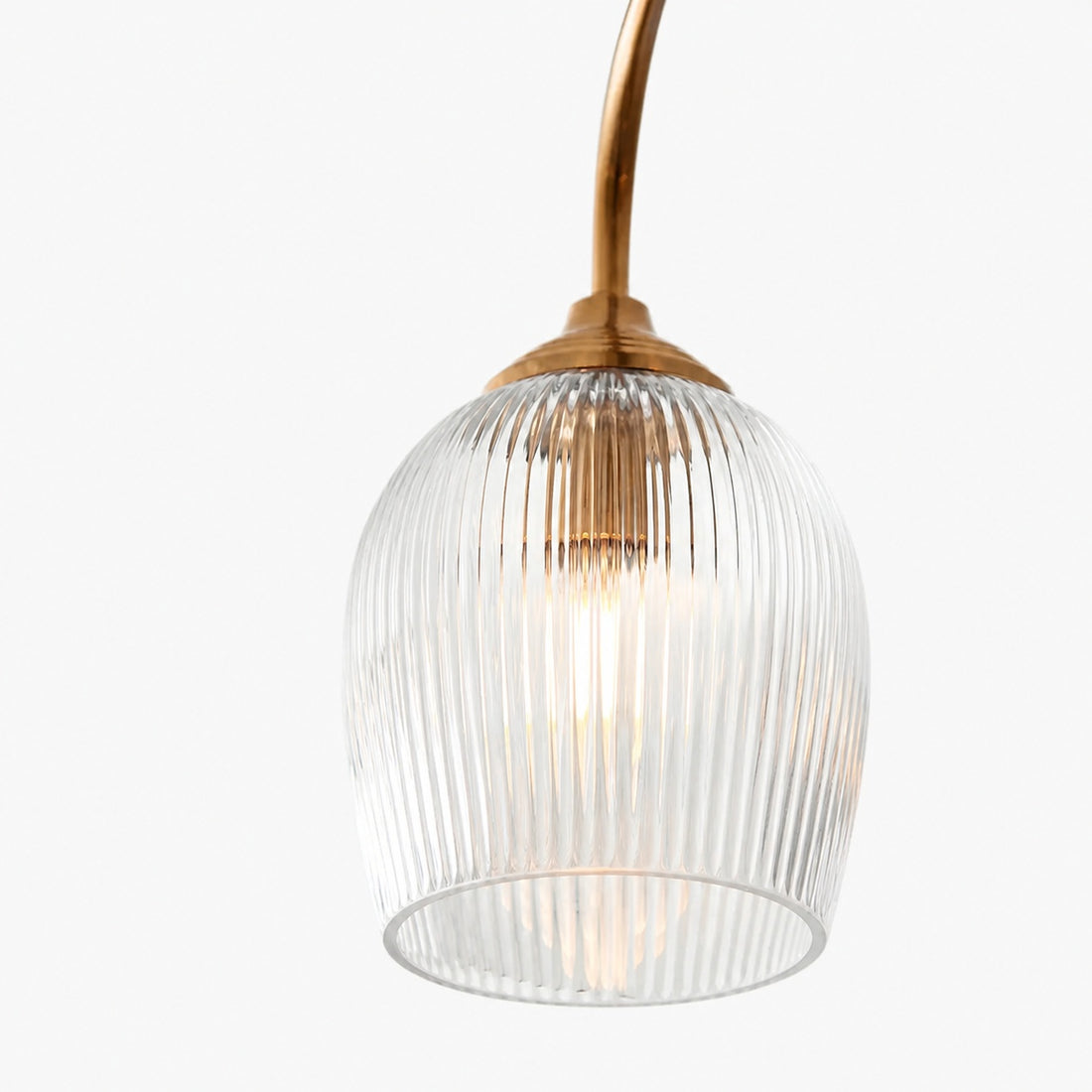 Brazara Multi-Light Glass Shade Pendant Lamp – Curved Metal Arms for Modern Homes