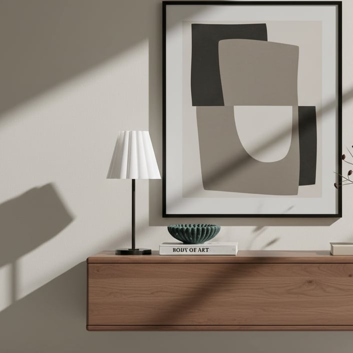 Ruffmeto Transitional Slim Table Lamp – Sculptural Shade Lighting for Living Room or Bedroom