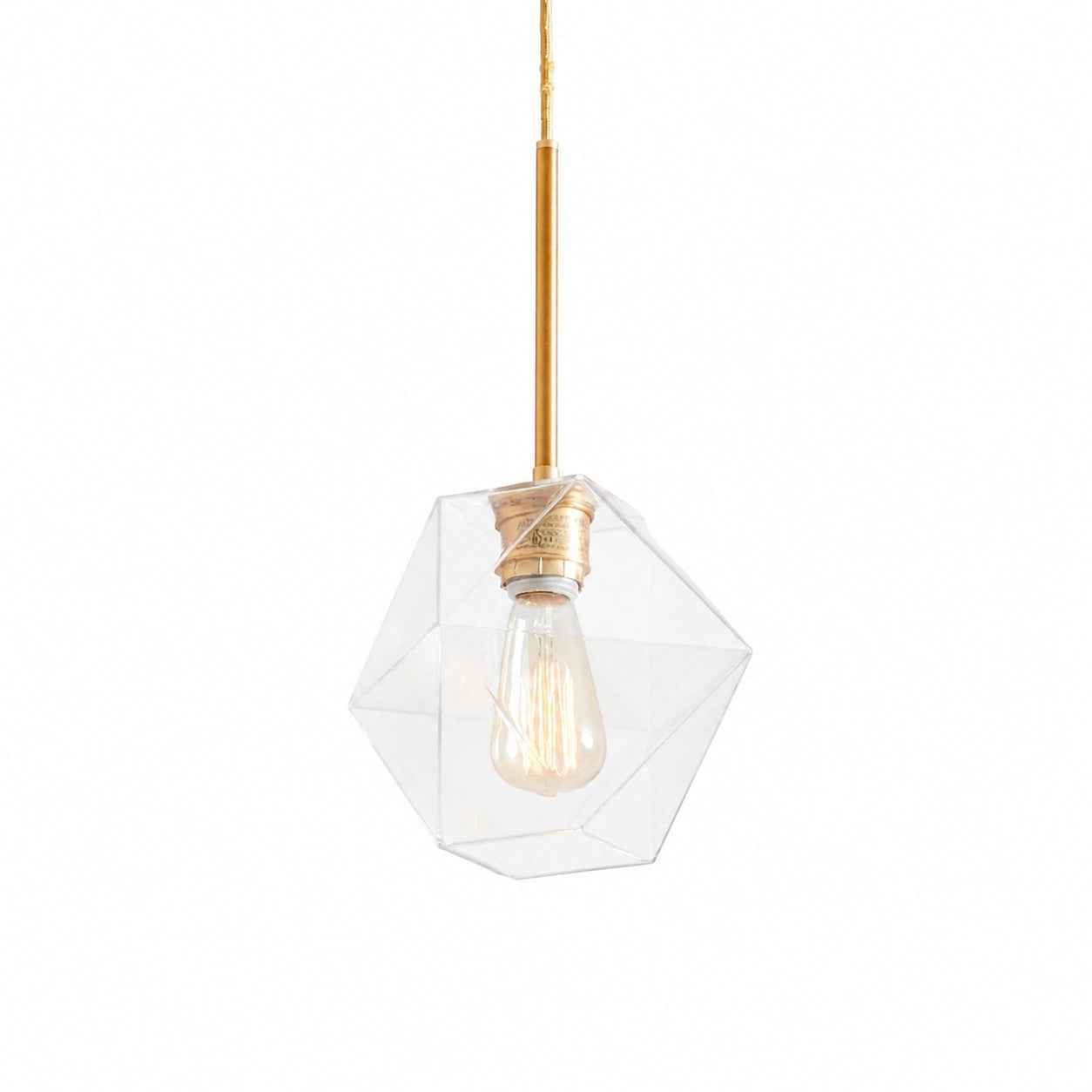 Talvior Faceted Pendant Light – Adjustable Glass Light Fixture
